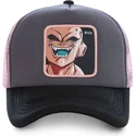 czapka-trucker-szara-i-rozowa-kid-buu-buu3m-dragon-ball-od-capslab