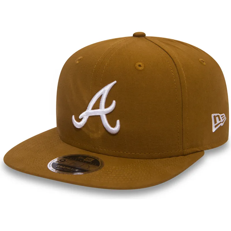 czapki-plana-brazowy-snapback-9fifty-essential-lightweight-atlanta-braves-mlb-new-era