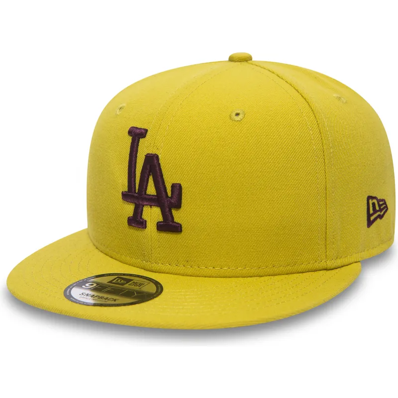 czapki-plana-zolty-snapback-granate-9fifty-essential-league-los-angeles-dodgers-mlb-new-era