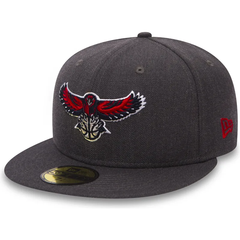 czapki-plana-czarny-dopasowany-59fifty-heather-atlanta-hawks-nba-new-era