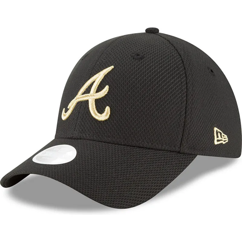 czapki-curva-czarny-tasma-regulowana-9forty-sport-atlanta-braves-mlb-new-era