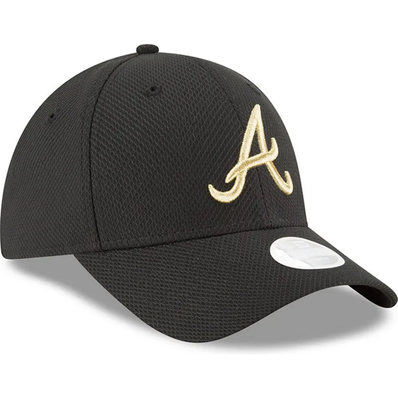 czapki-curva-czarny-tasma-regulowana-9forty-sport-atlanta-braves-mlb-new-era