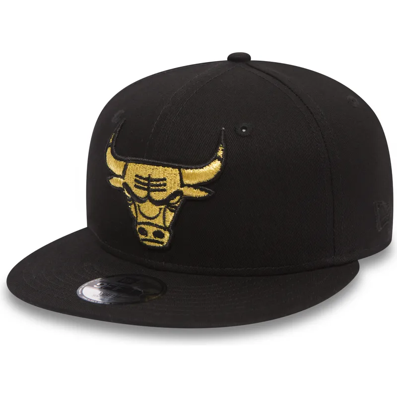 czapki-plana-czarny-snapback-dla-dziecka-oro-9fifty-golden-chicago-bulls-nba-new-era