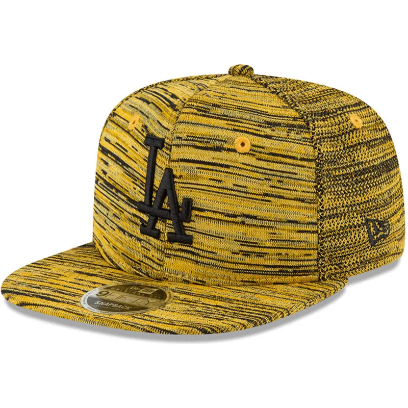 czapki-plana-zolty-snapback-negro-9fifty-engineered-fit-los-angeles-dodgers-mlb-new-era