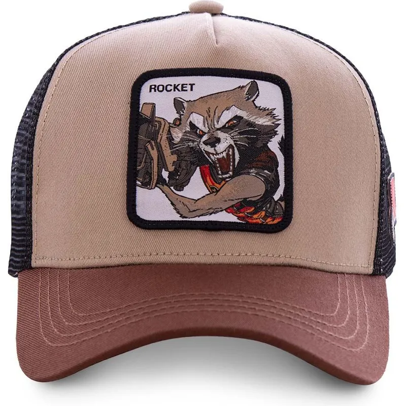 czapki-curva-brazowy-snapback-rocket-raccoon-marvel-comics-capslab