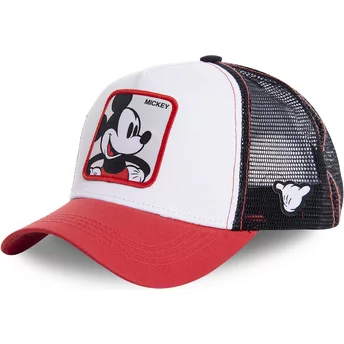 Czapka trucker biała, czarna i czerwona Mickey Mouse MIC4 Disney Capslab