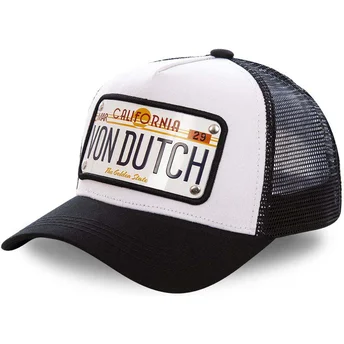 Czapki zakrzywiona biały taśma regulowana placa California CAL1 Von Dutch