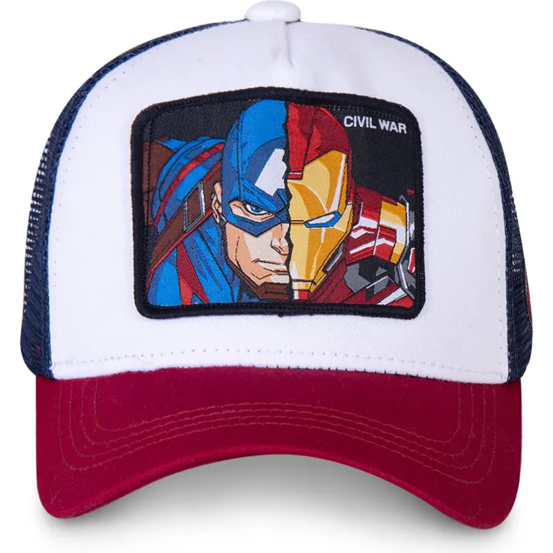 czapki-curva-bialy-snapback-kapitan-ameryka-i-iron-man-marvel-comics-capslab