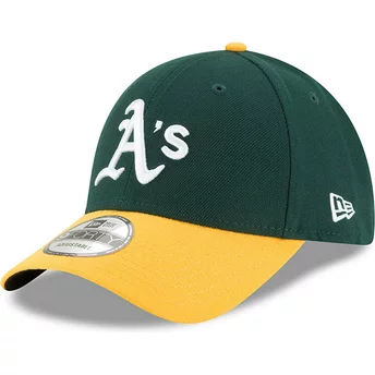 Wyginięta czapka zielona i żółta z regulacją 9FORTY The League Oakland Athletics MLB New Era