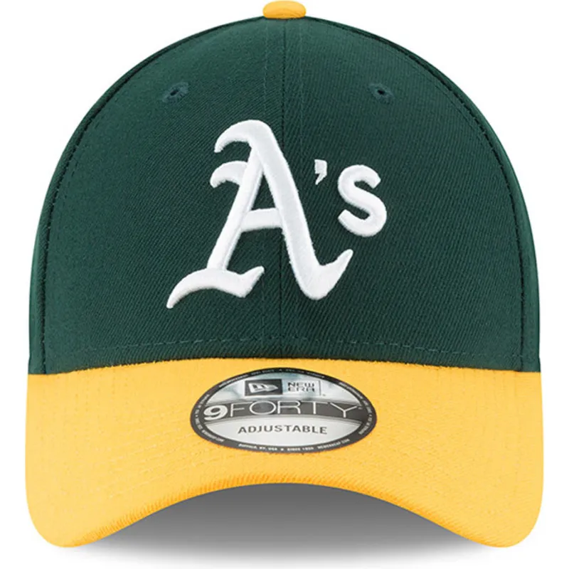 czapka-z-daszkiem-zielono-zolta-regulowana-9forty-the-league-oakland-athletics-mlb-new-era
