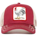 czapka-trucker-czerwona-kogut-rooster-goorin-bros
