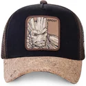 czarna-i-brazowa-czapka-trucker-z-korkowym-daszkiem-groot-gro4-marvel-comics-od-capslab