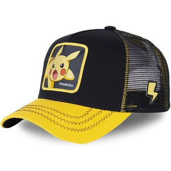 Czapka trucker czarna i żółta Pikachu PIK6 Pokemon Capslab