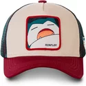 czapka-trucker-beige-niebieska-i-czerwona-snorlax-sno2-pokemon-capslab