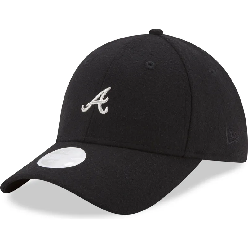 czapki-curva-czarny-tasma-regulowana-9forty-melton-atlanta-braves-mlb-new-era