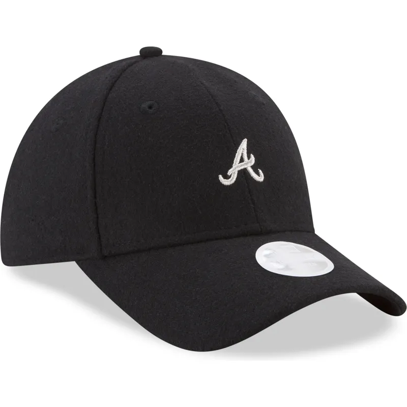 czapki-curva-czarny-tasma-regulowana-9forty-melton-atlanta-braves-mlb-new-era