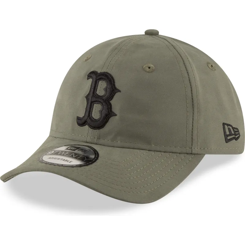 czapki-curva-zielony-tasma-regulowana-9twenty-nylon-packable-boston-red-sox-mlb-new-era