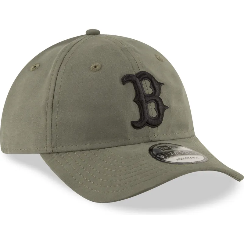 czapki-curva-zielony-tasma-regulowana-9twenty-nylon-packable-boston-red-sox-mlb-new-era