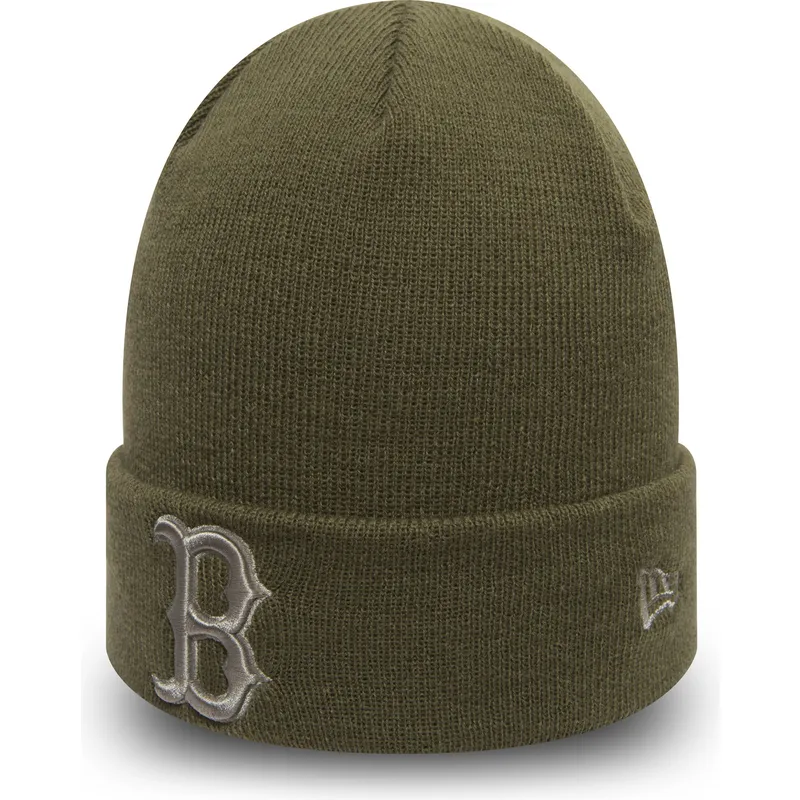 zielona-czapka-cuff-knit-league-essential-boston-red-sox-mlb-od-new-era