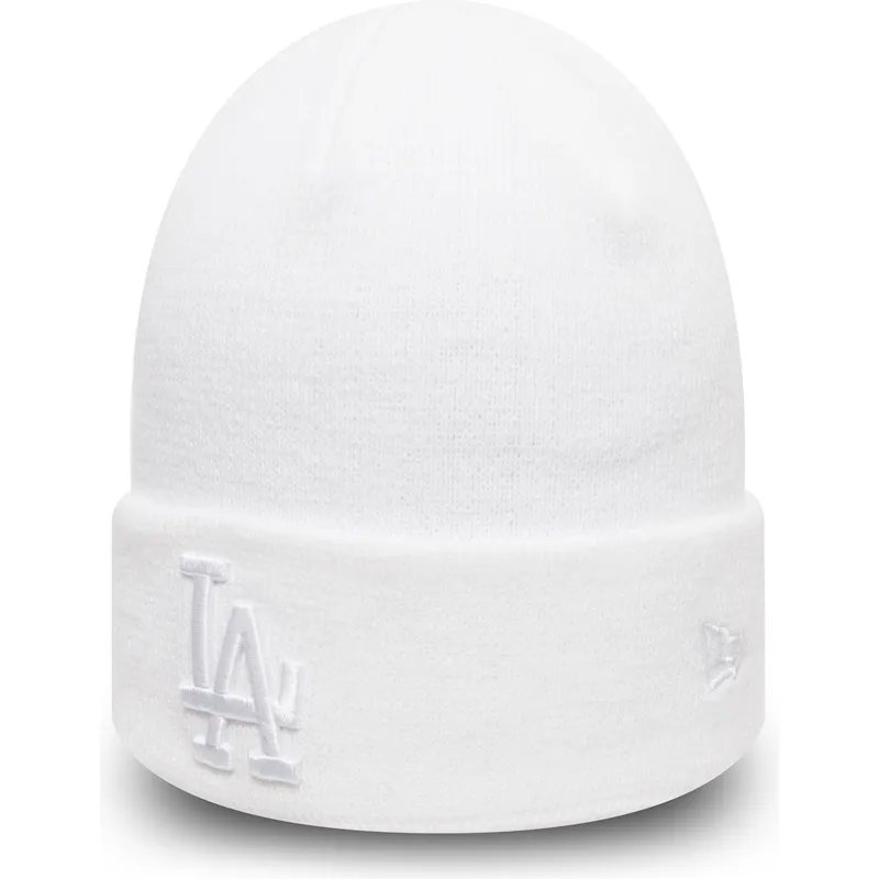 czapki-bialy-cuff-knit-league-essential-los-angeles-dodgers-mlb-new-era