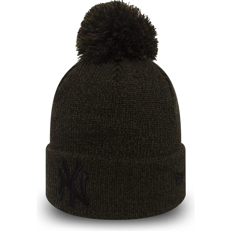 czapki-pompon-czarny-cuff-knit-marl-bobble-new-york-yankees-mlb-new-era