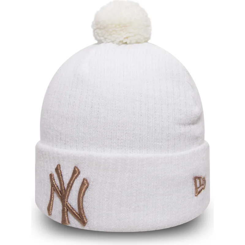 czapki-pompon-bialy-cuff-knit-sport-waffle-new-york-yankees-mlb-new-era
