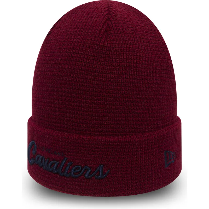 czerwona-czapka-cuff-knit-waffle-cleveland-cavaliers-nba-od-new-era