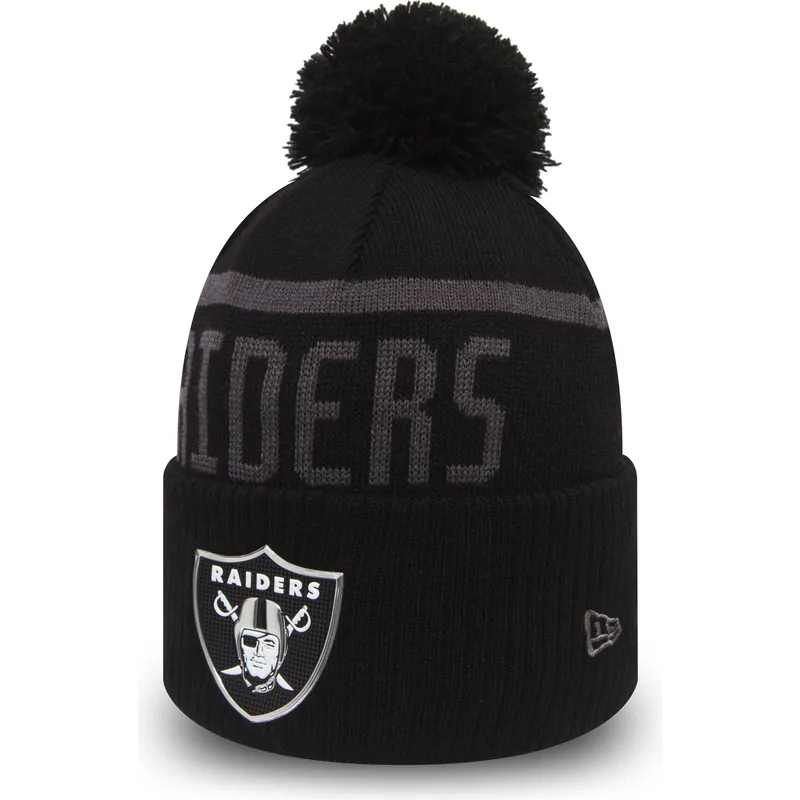 czapki-pompon-czarny-cuff-knit-coll-las-vegas-raiders-nfl-new-era