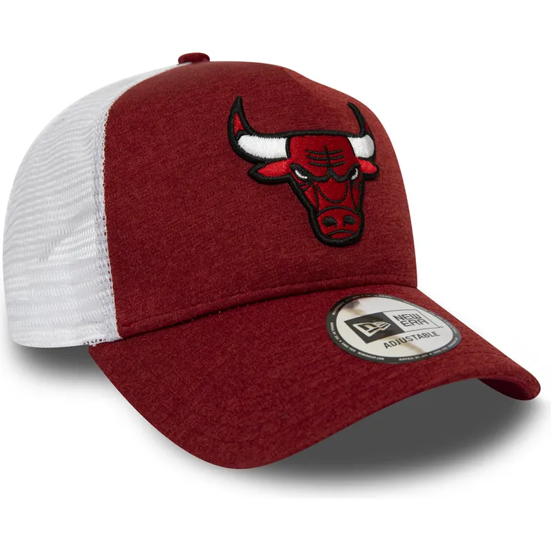 czapki-curva-czerwony-tasma-regulowana-trucker-shadow-tech-a-frame-chicago-bulls-nba-new-era