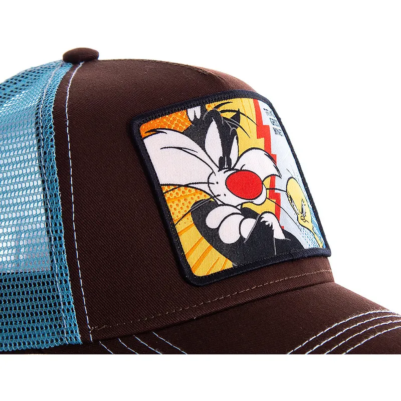 czapki-curva-brazowy-snapback-sylwester-i-tweety-looney-tunes-capslab