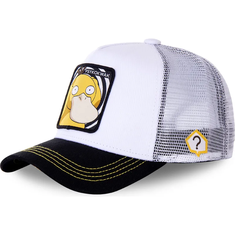 czapki-curva-bialy-snapback-psyduck-pokemon-capslab czapki-curva-bialy-snapback-psyduck-pokemon-capslab