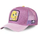 czapki-curva-roz-snapback-tweety-looney-tunes-capslab