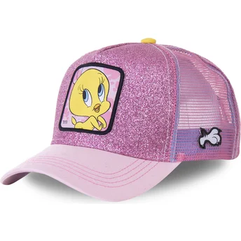 czapki-curva-roz-snapback-tweety-looney-tunes-capslab