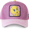 czapki-curva-roz-snapback-tweety-looney-tunes-capslab
