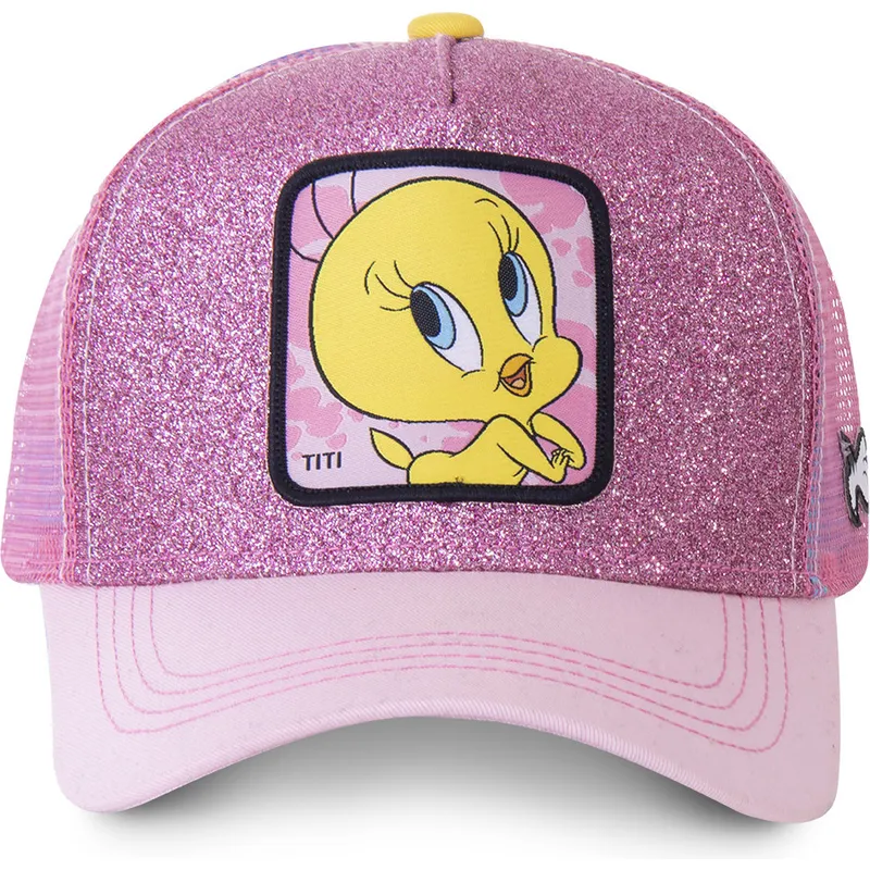 czapki-curva-roz-snapback-tweety-looney-tunes-capslab