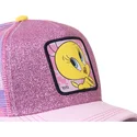 czapki-curva-roz-snapback-tweety-looney-tunes-capslab