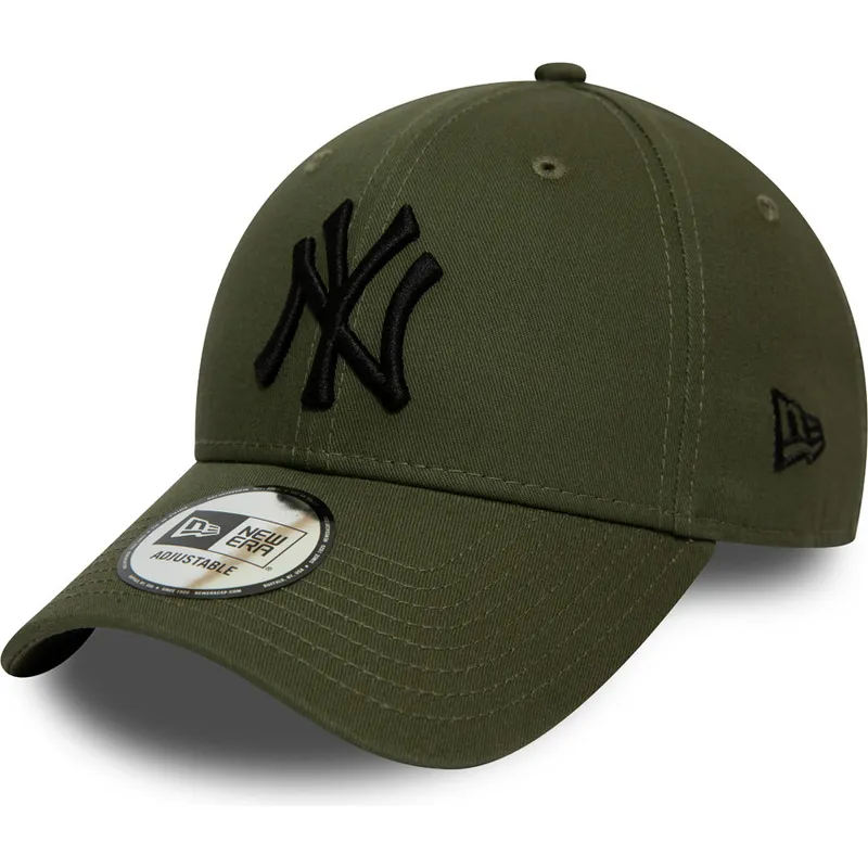 czapki-curva-zielony-tasma-regulowana-negro-9forty-league-essential-new-york-yankees-mlb-new-era