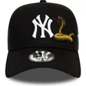 czarna-czapka-trucker-a-frame-snake-new-york-yankees-mlb-od-new-era