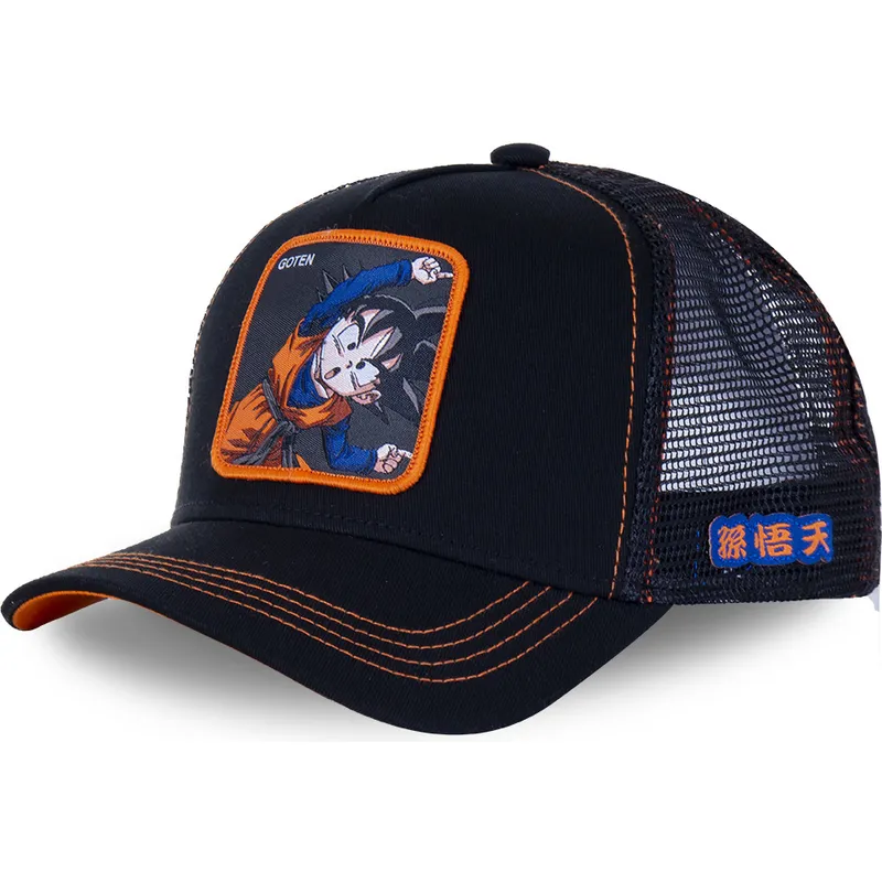 czapki-curva-czarny-snapback-goten-dragon-ball-capslab czapki-curva-czarny-snapback-goten-dragon-ball-capslab