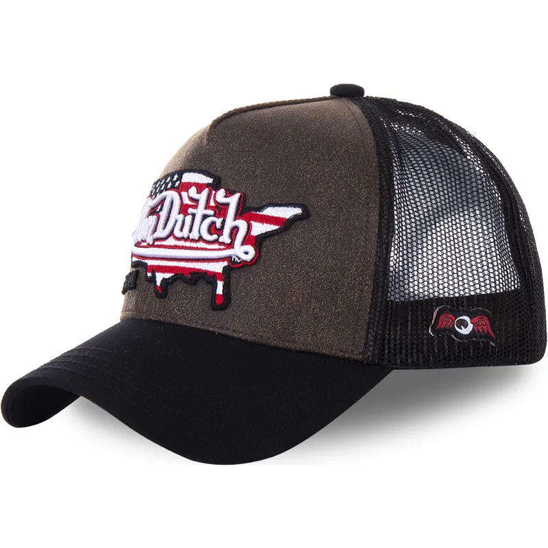 czapki-curva-brazowy-snapback-von-dutch
