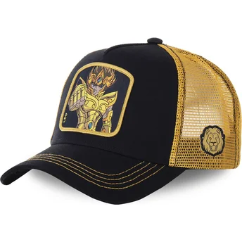 czapka-trucker-czarna-i-zlota-leo-saileo-saint-seiya-rycerze-zodiaku-capslab