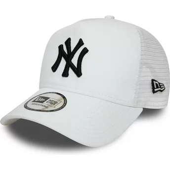Czapka trucker biała z czarnym logo Essential A Frame New York Yankees MLB New Era