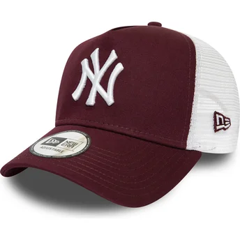 czapka-trucker-ciemno-czerwony-i-biala-essential-a-frame-new-york-yankees-mlb-new-era