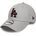 czapki-curva-szary-tasma-regulowana-granate-9forty-essential-los-angeles-dodgers-mlb-new-era