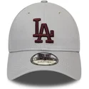 czapki-curva-szary-tasma-regulowana-granate-9forty-essential-los-angeles-dodgers-mlb-new-era