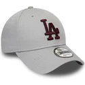 czapki-curva-szary-tasma-regulowana-granate-9forty-essential-los-angeles-dodgers-mlb-new-era