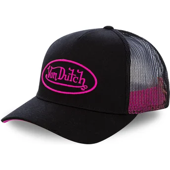 czarna-czapka-trucker-z-rozowym-logo-neo-pin-od-von-dutch