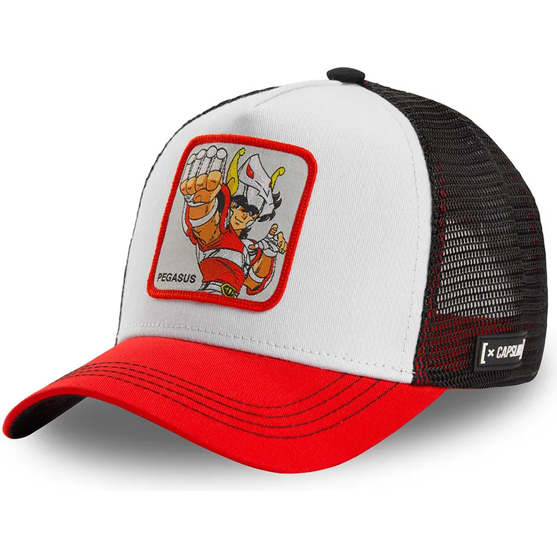 czapki-curva-bialy-snapback-seiya-seiya-pegaza-saint-seiya-rycerze-zodiaku-capslab czapki-curva-bialy-snapback-seiya-seiya-pegaza-saint-seiya-rycerze-zodiaku-capslab