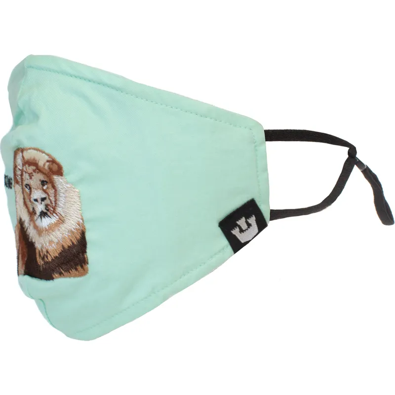 maseczki-i-ochrona-zielony-mascarilla-reutilizable-verde-menta-leon-mane-cat-the-farm-de-goorin-bros