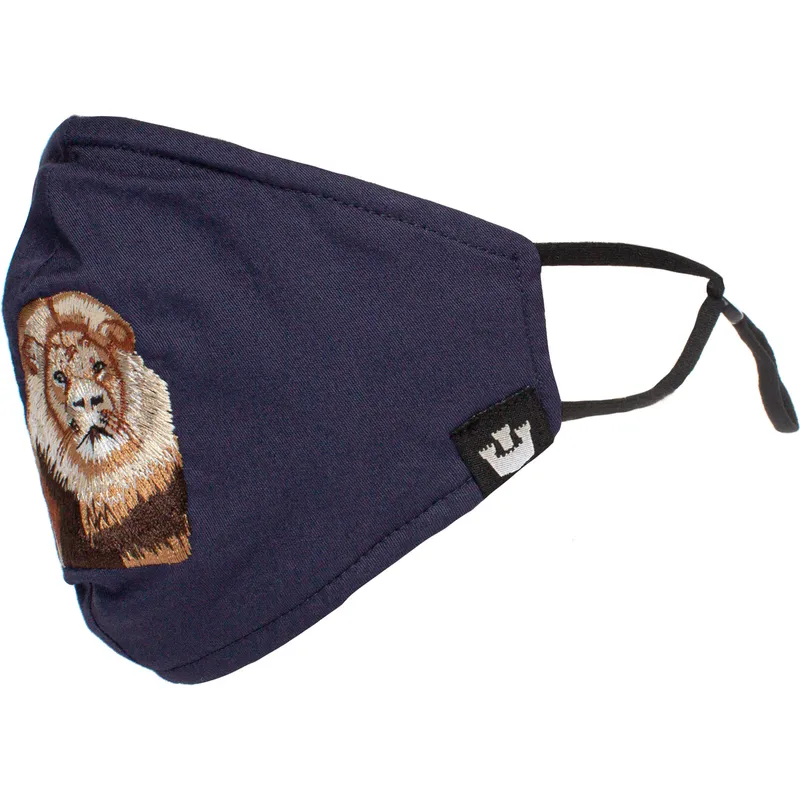maseczki-i-ochrona-granatowy-mascarilla-reutilizable-azul-marino-leon-mane-cat-the-farm-de-goorin-bros